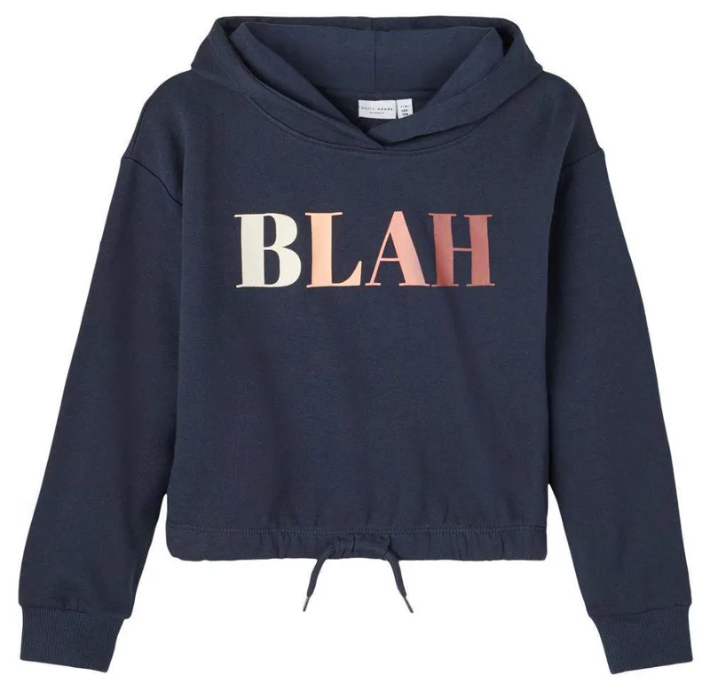 HOODIE NAME IT 13194371 NKFVIALA ΣΚΟΥΡΟ ΜΠΛΕ (122-128 CM)-(7-8 ΕΤΩΝ)