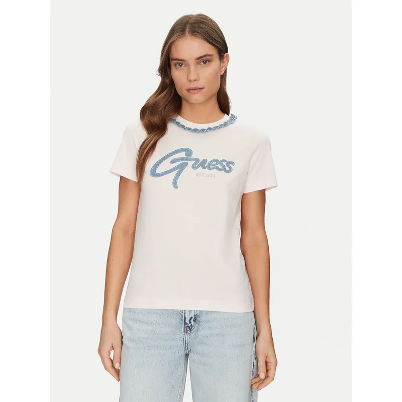 Guess T-Shirt W5GI03I3Z14 Ροζ Regular Fit