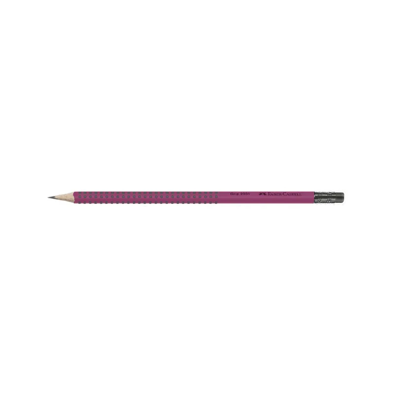 Μολύβι Κλασικό με Γόμα Faber Castell Grip 2001 ΗΒ Κερασί 156095