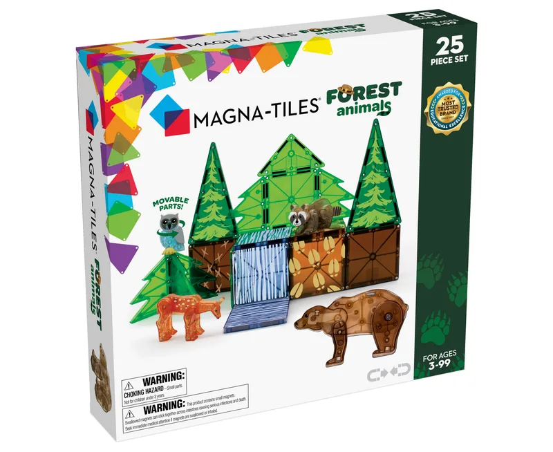 Μαγνητικό Παιχνίδι Κατασκευών Magna-Tiles Forest Animals 25τμχ.