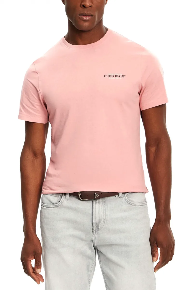 GUESS JEANS T-SHIRT CREWNECK SLIM FIT LOGO ΣΟΜΟΝ