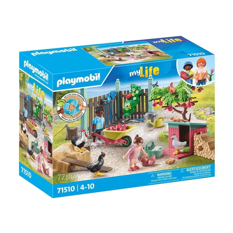 Playmobil 71510 My Life Κήπος εξοχικού σπιτιού με κοτέτσι
