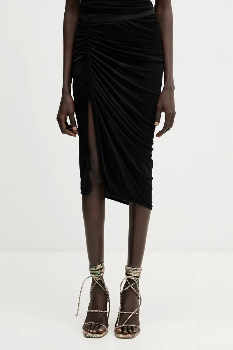 Rick Owens Lilies ασύμμετρη φούστα με βισκόζη