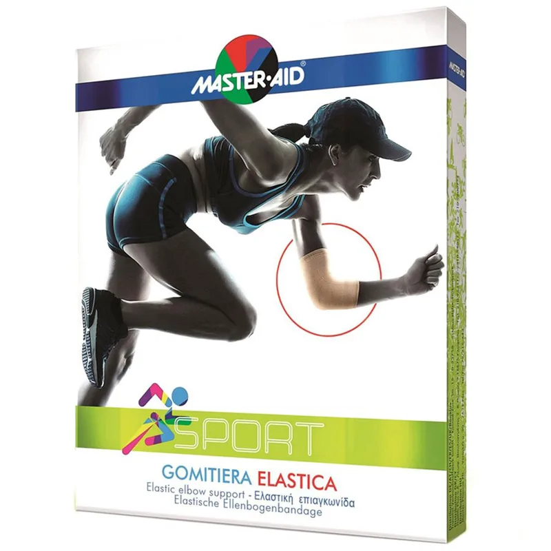 Master Aid Sport Elastic Elbow Support Ελαστική Επιαγκωνίδα σε Μπεζ Χρώμα 1 Τεμάχιο - 24-28cm