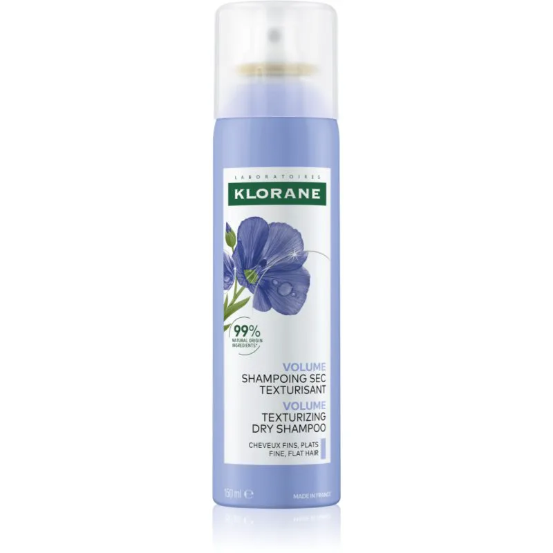 Klorane Flax Fiber ξηρό σαμπουάν για λεπτά και άτονα μαλλιά 150 ml