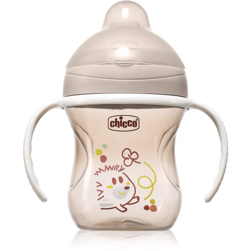 Chicco Training Cup 6m+ εκπαιδευτικό κύπελλο με λαβές Grey 200 ml