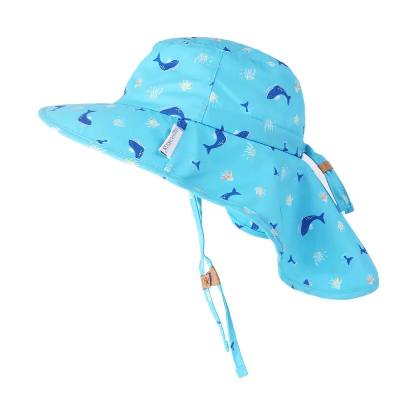 Αντηλιακό Cape Καπέλο 6-24μηνών UPF50 Sunhat Blue Whale-Octopus Flapjack FJKCH153S (Μέγεθος: 6-24 Μηνών) - FlapJackKids - FJKCH153S