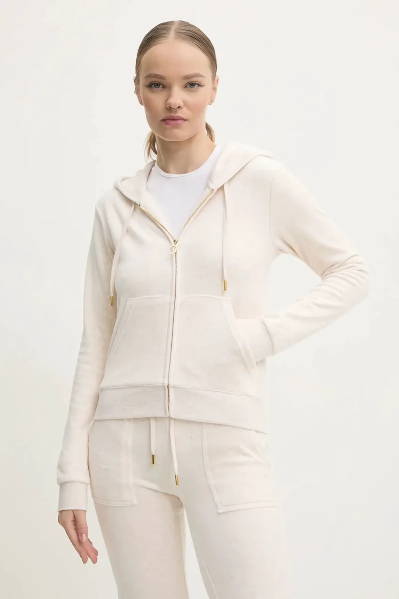 Βελούδινη μπλούζα Juicy Couture ROBERTSON GOLD