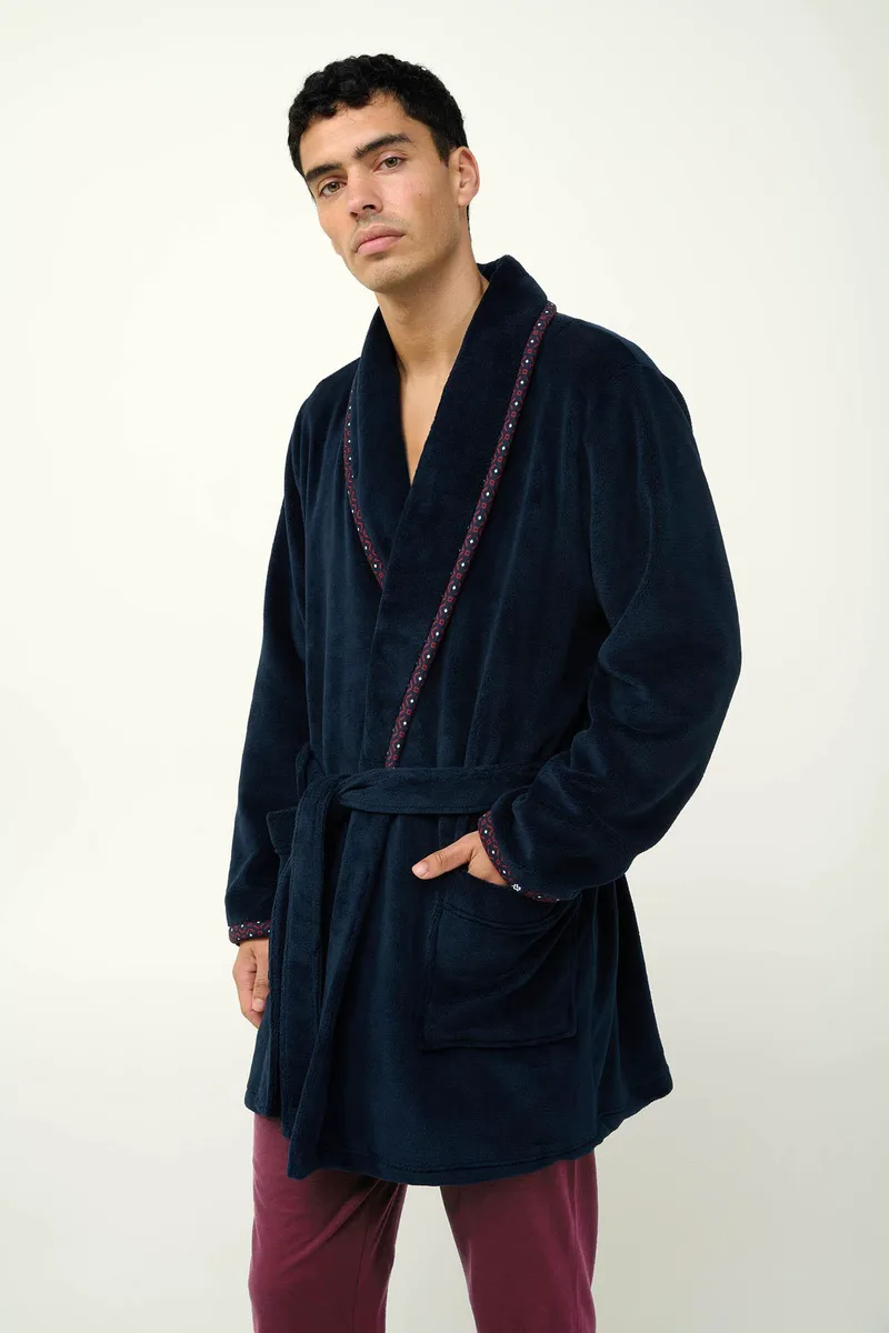 Vamp Σταυρωτή Ανδρική Fleece Ρόμπα