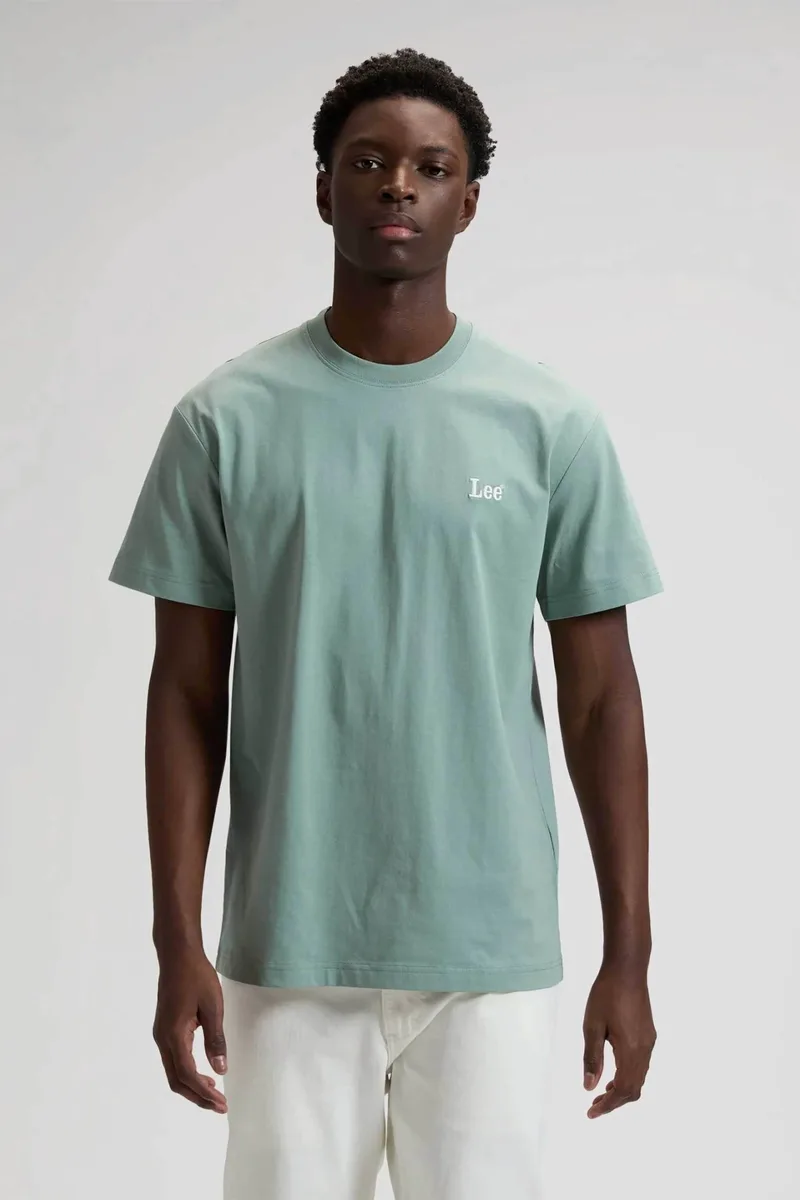 Lee® ανδρικό T-shirt με logo print Regular Fit - 112376467 Πράσινο Ανοιχτό