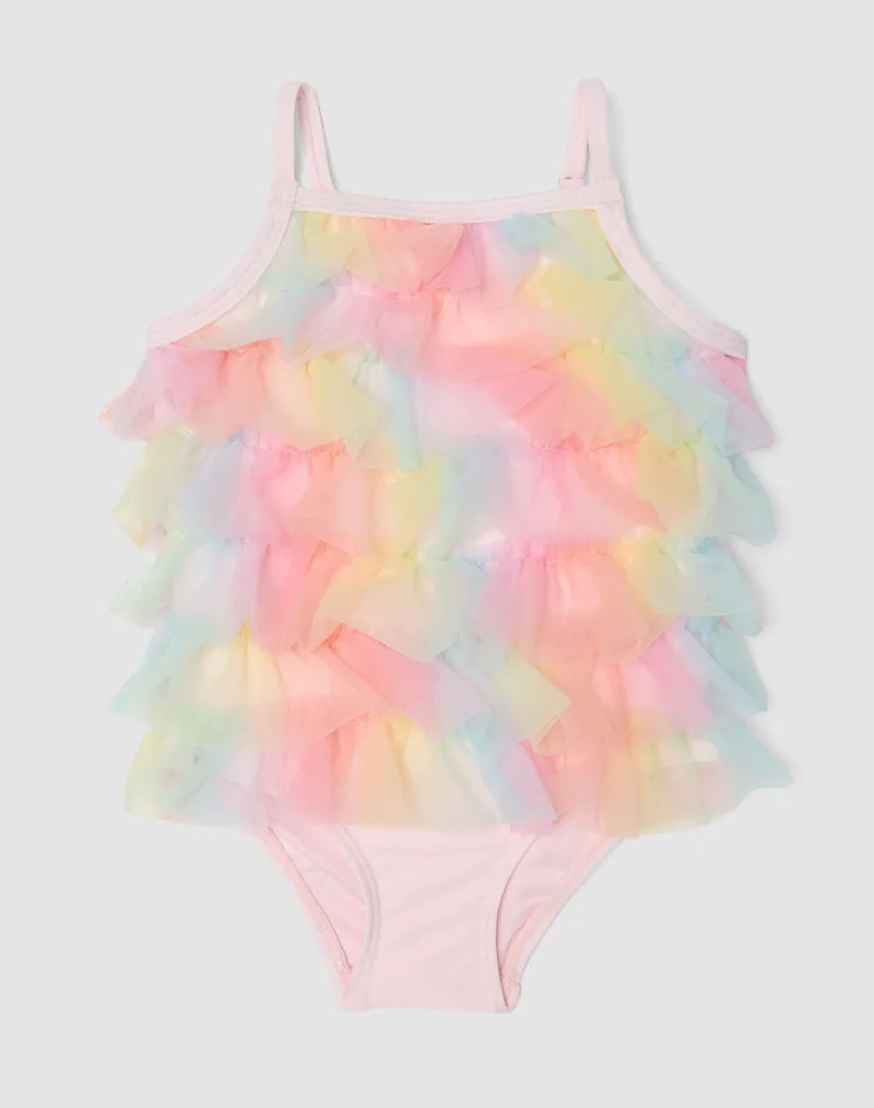 OVS GIRL SWIMSUIT RUCHES 2569204-PALE LILAC Multi