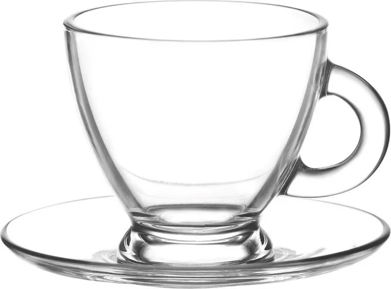 Φλυτζάνι Cappuccino Σετ 6τμχ Γυάλινο Διάφανο Roma Lav 225ml LVROMAS19F (Υλικό: Γυαλί, Χρώμα: Διάφανο ) - LAV - LVROMAS19F