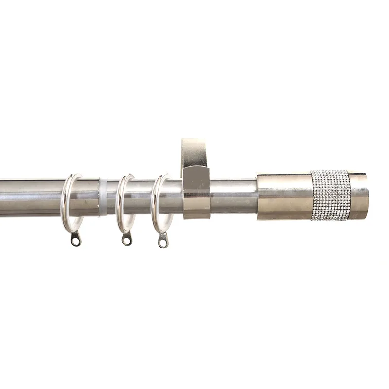 Κουρτινόξυλο Φ28mm Μονό Επεκτεινόμενο 140-240cm Με Άκρα Grace Chrome 998151