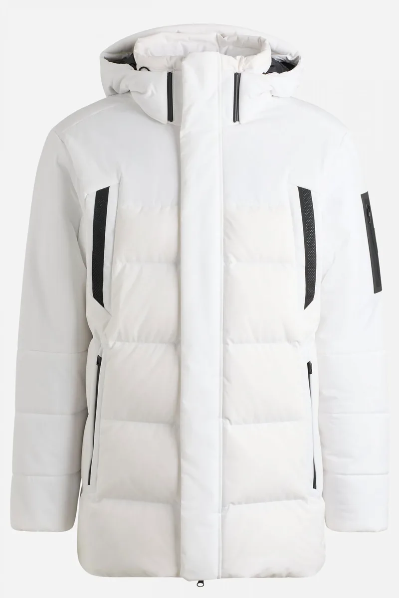 BOSS ATHLEISURE ΜΠΟΥΦΑΝ ΦΟΥΣΚΩΤΟ ΑΠΟΣΠΩΜΕΝΗ ΚΟΥΚΟΥΛΑ J HAVOC ΛΕΥΚΟ