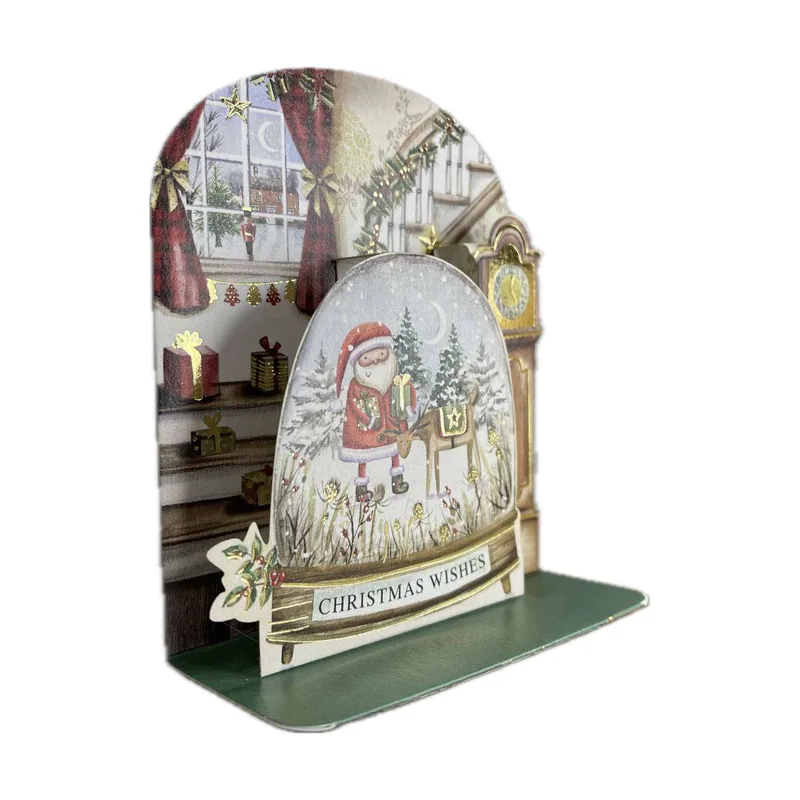 Pictura Xmas 3D Αναδυόμενη Κάρτα Χιονόμπαλα με Άγιο Βασίλη PI22528