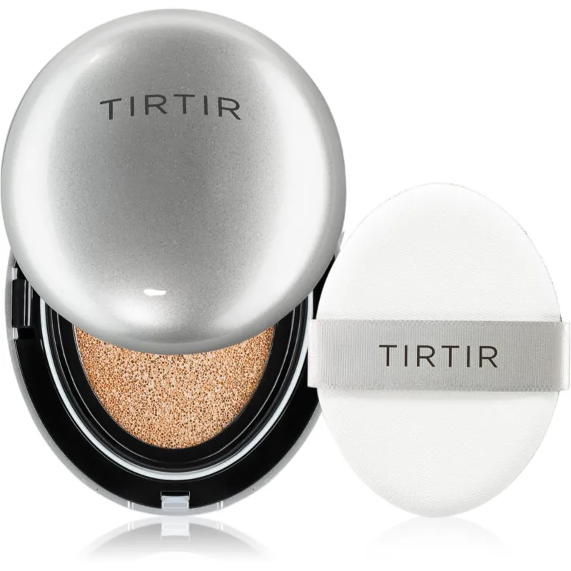 TIRTIR Mask Fit Aura Cushion ενυδατικό make-up σε σφουγγαράκι για λαμπρή επιδερμίδα απόχρωση 21C Cool Ivory 18 γρ