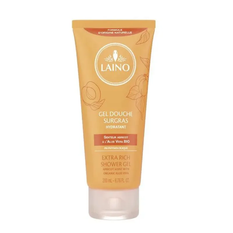 Laino Sugras Moisturizing Shower Gel Aloe Vera Organic Apricot 200ml