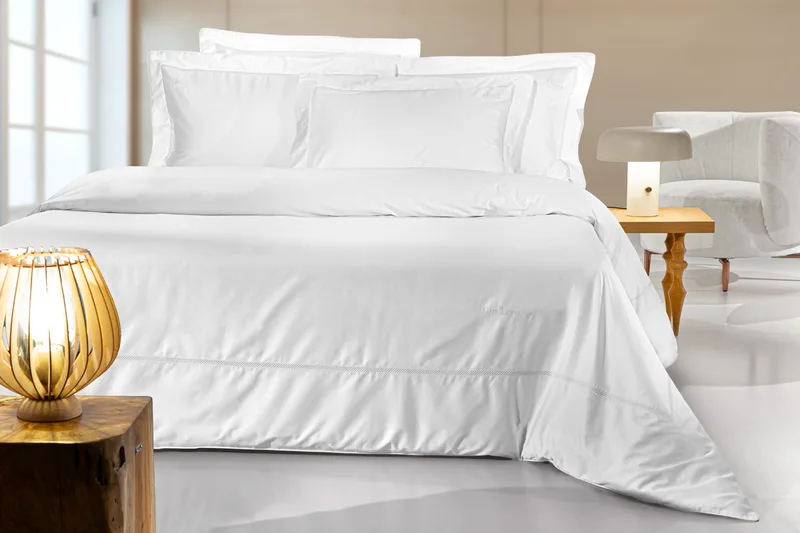 Σετ Σεντόνια Βαμβακερά King 270x280εκ. Elite White-White Guy Laroche (Ύφασμα: Βαμβάκι 100%, Τύπος κατωσέντονου: Χωρίς Λάστιχο, Χρώμα: Λευκό, Μέγεθος: King Size) - Guy Laroche - 5206480688096