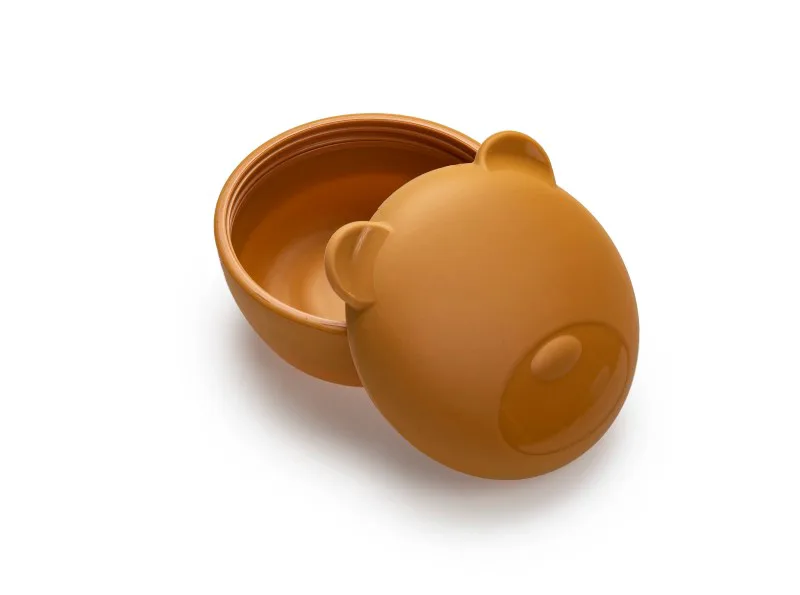 Μπωλ Με Καπάκι Σιλικόνης Bear Καφέ 350ml Melii MEL12700 (Υλικό: Σιλικόνη, Χρώμα: Καφέ) - Melii - MEL12700
