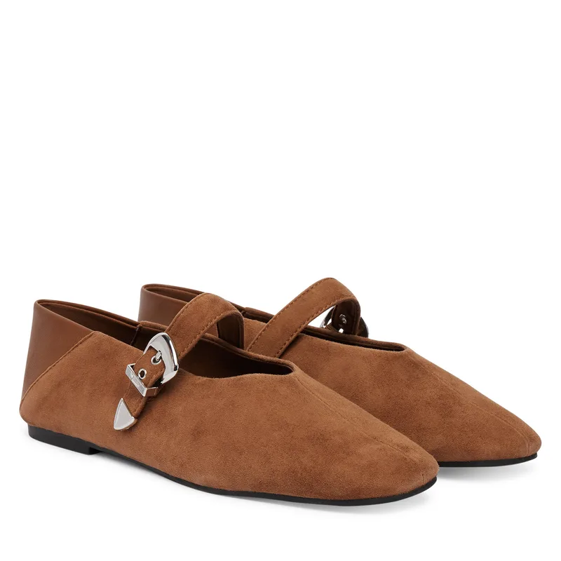 Μπαλαρίνες Tommy Jeans Tjw Ballerina Suede EN0EN03067 Καφέ