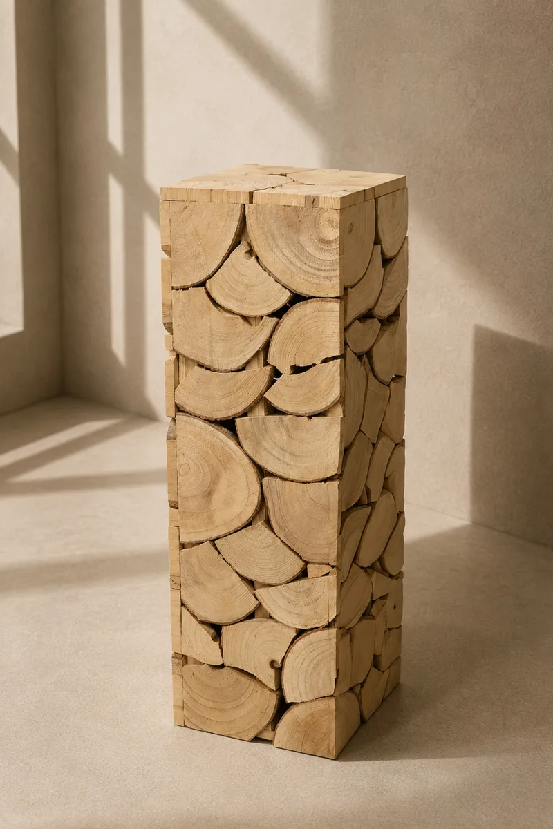 Πυλωνας Απο Ξυλο Παυλωνιας 80Cm 25x25x80cm Μονόχρωμο Kaeming