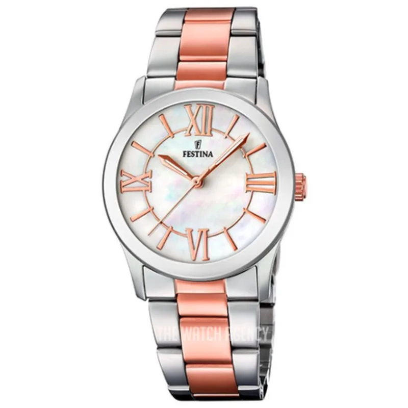 Ρολόι Γυναικείο Δίχρωμο Ροζ Stainless Steel 30mm FESTINA κωδ F20231/2