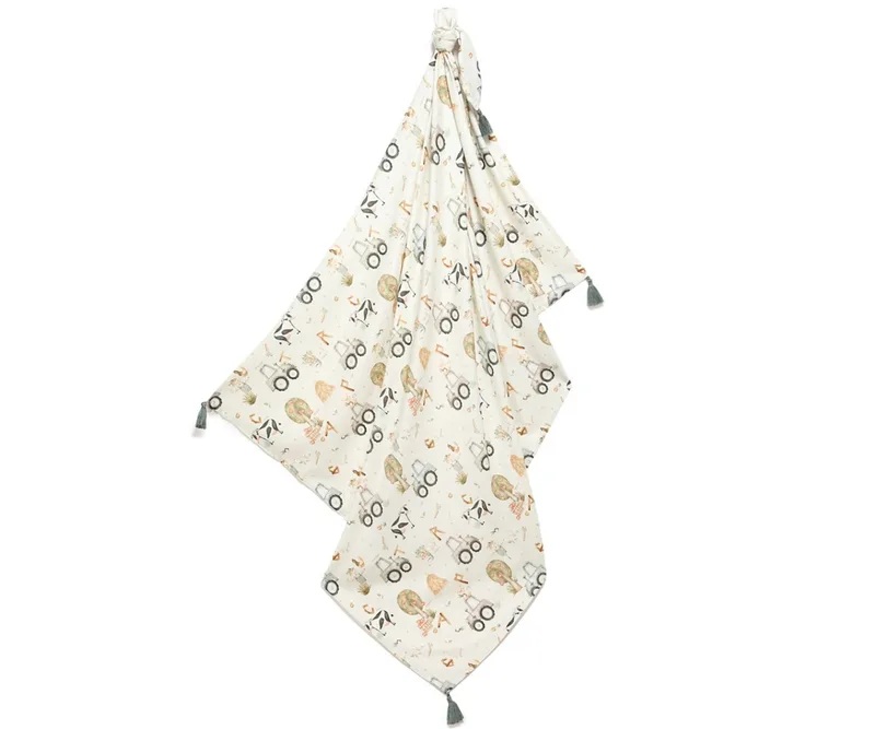 Bamboo Κουβέρτα Swaddle ABC Farm