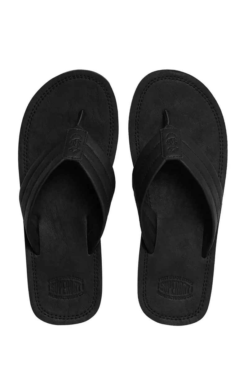 Superdry ανδρικές σαγιονάρες με λογότυπο - MF310284A Μαύρο