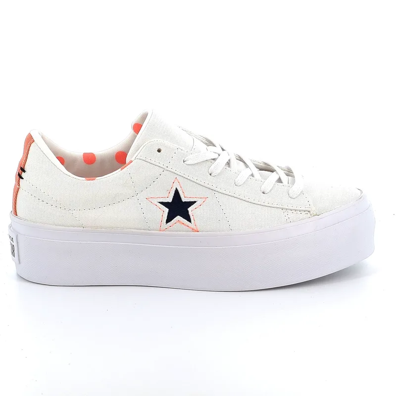 Πάνινο Casual για Κορίτσι Converse All Star One Star Platform Ox Χρώματος Λευκό 560700C