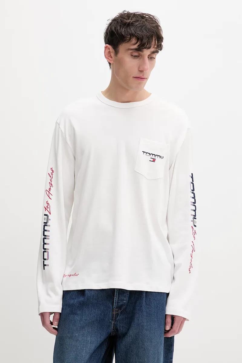Tommy Jeans Μακρυμάνικο ανδρικό βαμβακερό