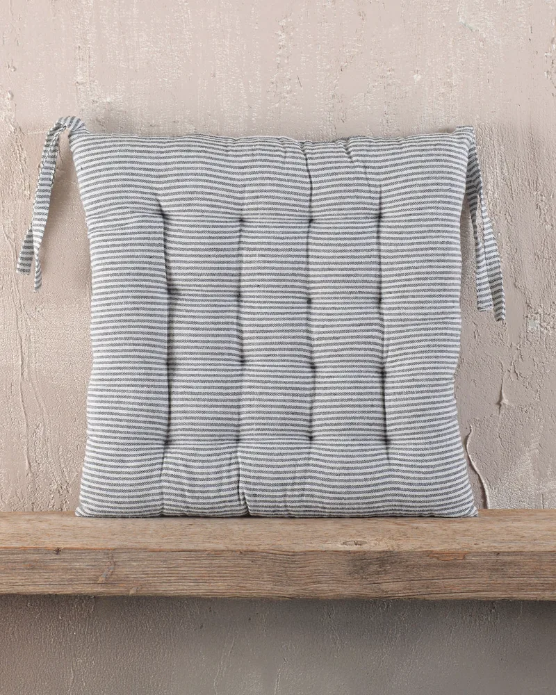 Μαξιλάρι Καρέκλας 40X40 TRYPE ΓΚΡΙ ΡΙΓΕ, RYTHMOS HOME