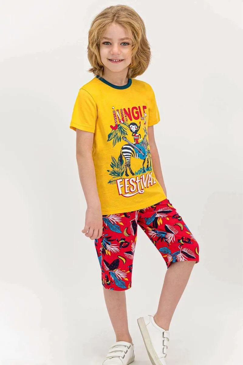 Πιτζάμα παιδική Rolypoly Jungle Festival Yellow RP1635-Κίτρινο