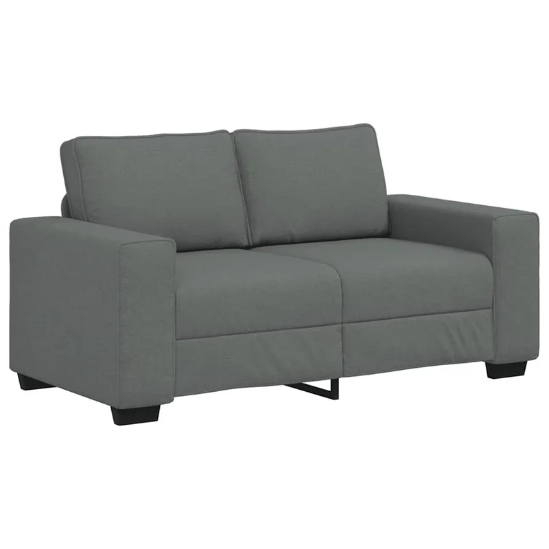 vidaXL Διθέσιος Καναπές Σκούρο Γκρι 160x77x82 εκ. Ύφασμα