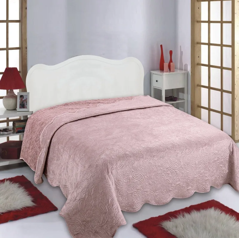 Κουβέρτα Βελούδο Υπέρδιπλη Silk Fashion NX2211 Ροζ 220x240