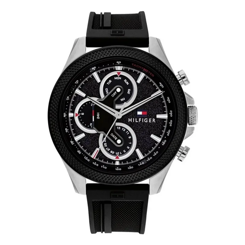 TOMMY HILFIGER Clark Sport Black Silicone Strap 1792082