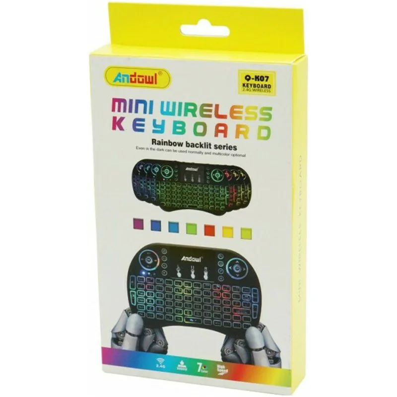 Andowl Q-K07 Ασύρματο Πληκτρολόγιο με Touchpad Αγγλικό US
