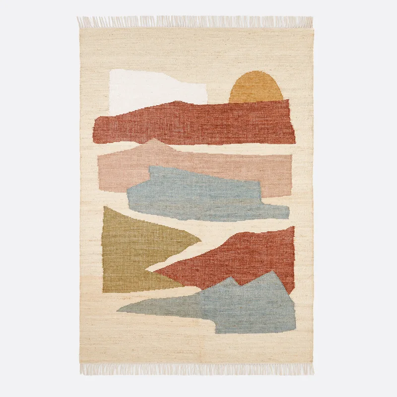 Χαλί από γιούτα με vintage σχέδιο 120x170 cm Μ120xΠ170cm