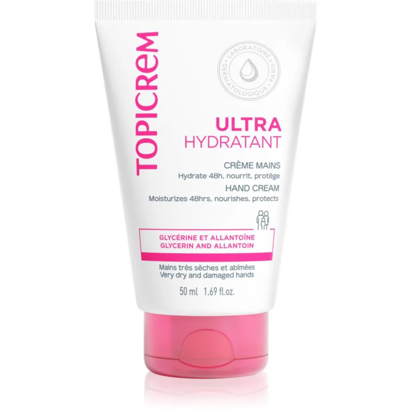 Topicrem UH BODY Ultra-Moisturizing Hand Cream ενυδατική κρέμα για ξηρό και ραγισμένο δέρμα των χεριών 50 ml