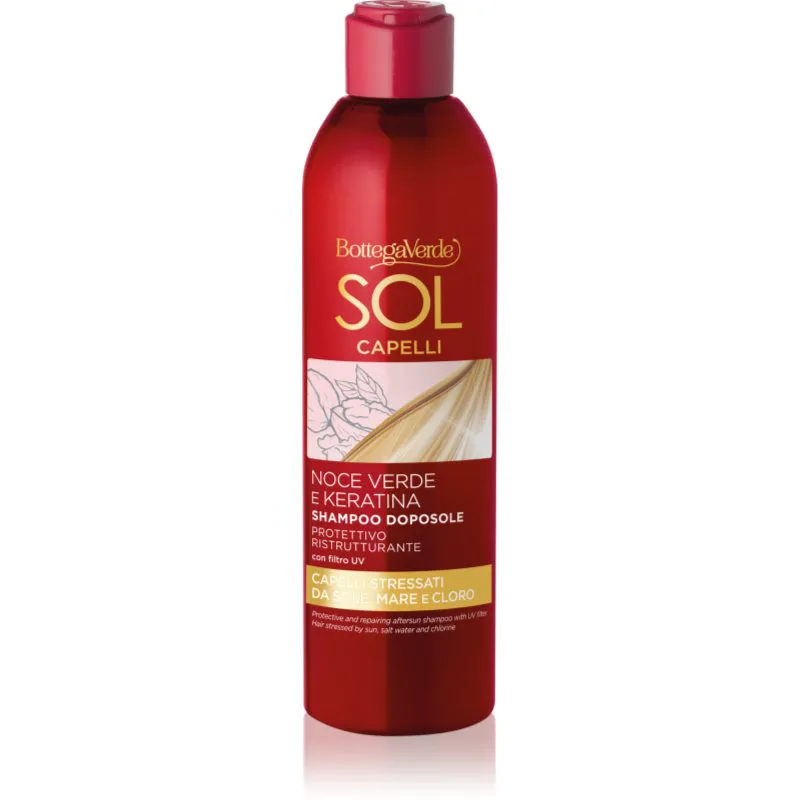 Bottega Πράσινο Sol Capelli ενυδατικό και προστατευτικό σαμπουάν μετά την ηλιοθεραπεία 250 ml