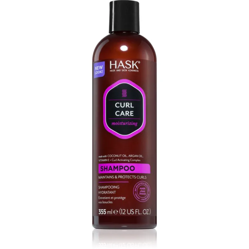 HASK Curl Care ενυδατικό σαμπουάν για σπαστά και σγουρά μαλλιά 355 ml