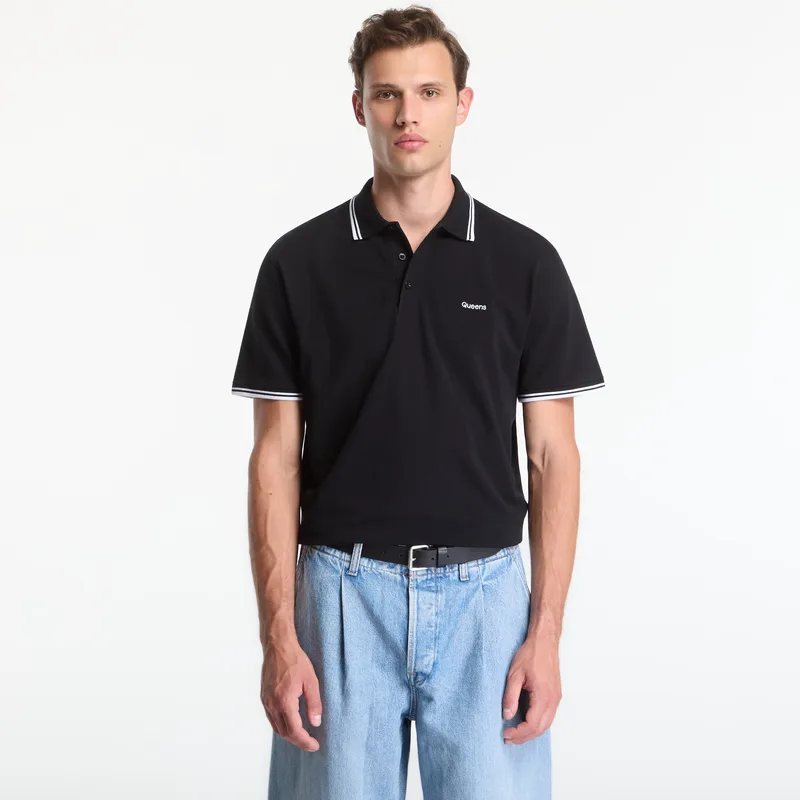 T-shirt Queens Men's Polo Tee Black L