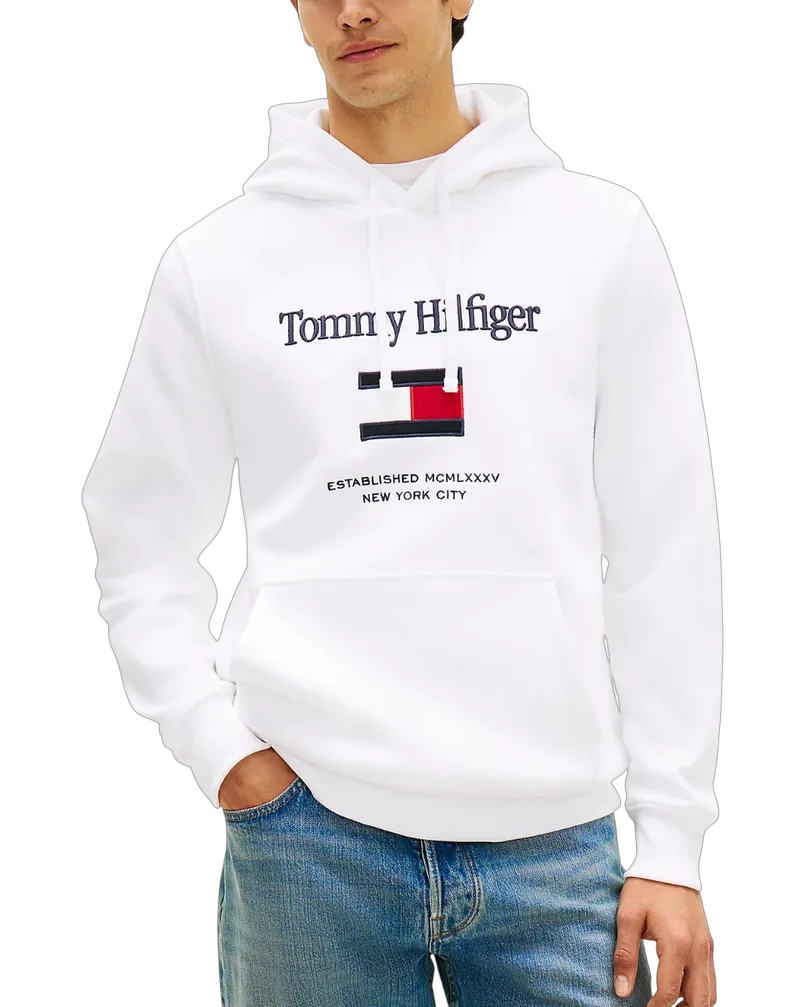 Ανδρικό Φούτερ Λευκό Tommy Hilfiger MW0MW42735-YBR
