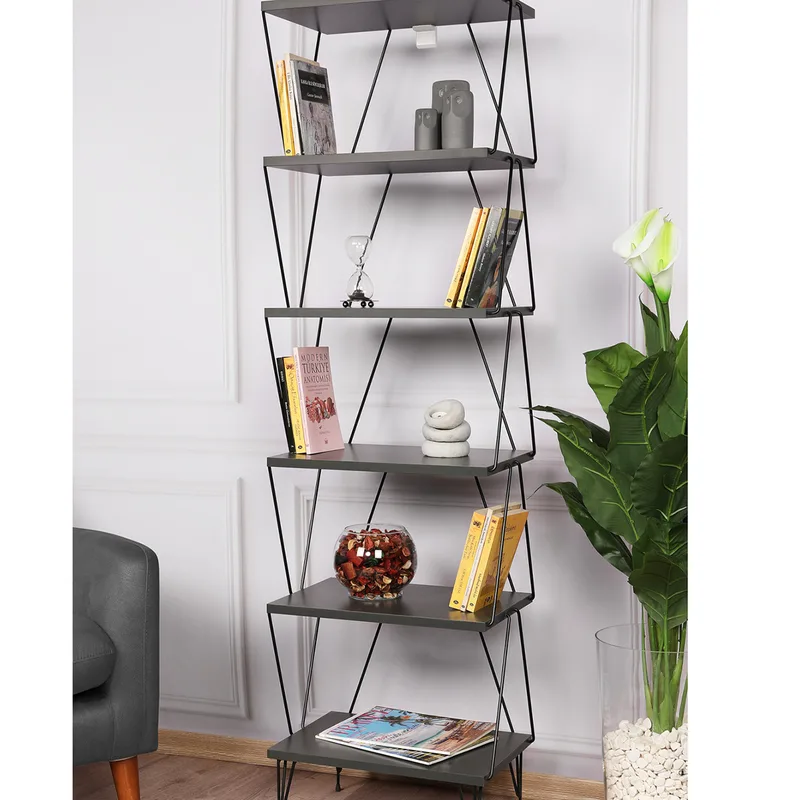 Ραφιέρα Δαπέδου 6 Θέσεων (46x30x165) A-G Balaban 854KLN4316 Anthracite