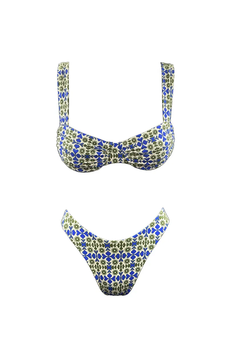 Emma Swimwear σετ γυναικείο μαγιό μπικίνι "Solar Wave Wire" - EMMA 968 Μπλε