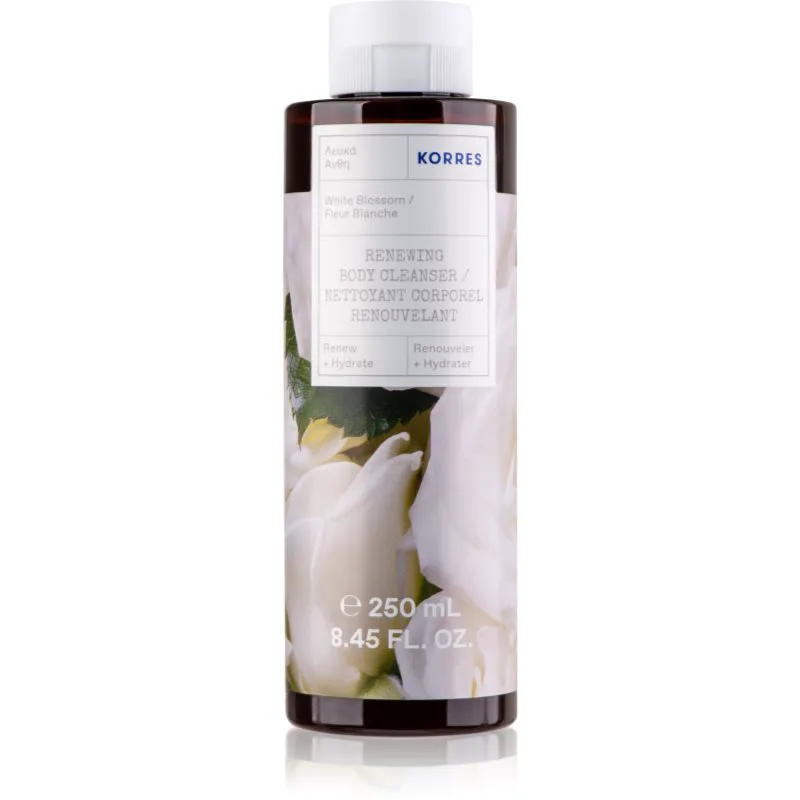 Korres White Blossom μεθυστικό τζελ ντους με άρωμα λουλουδιών 250 μλ