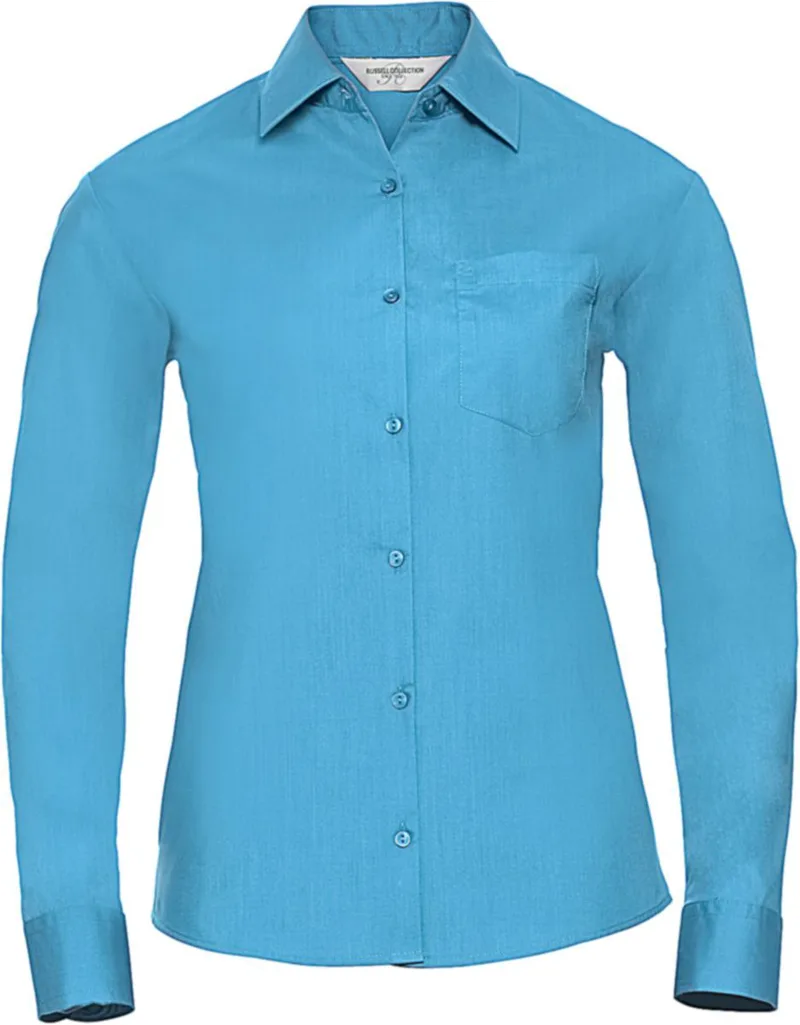 Μακρυμάνικο γυναικείο πουκάμισο Russell R-934F-0 Turquoise