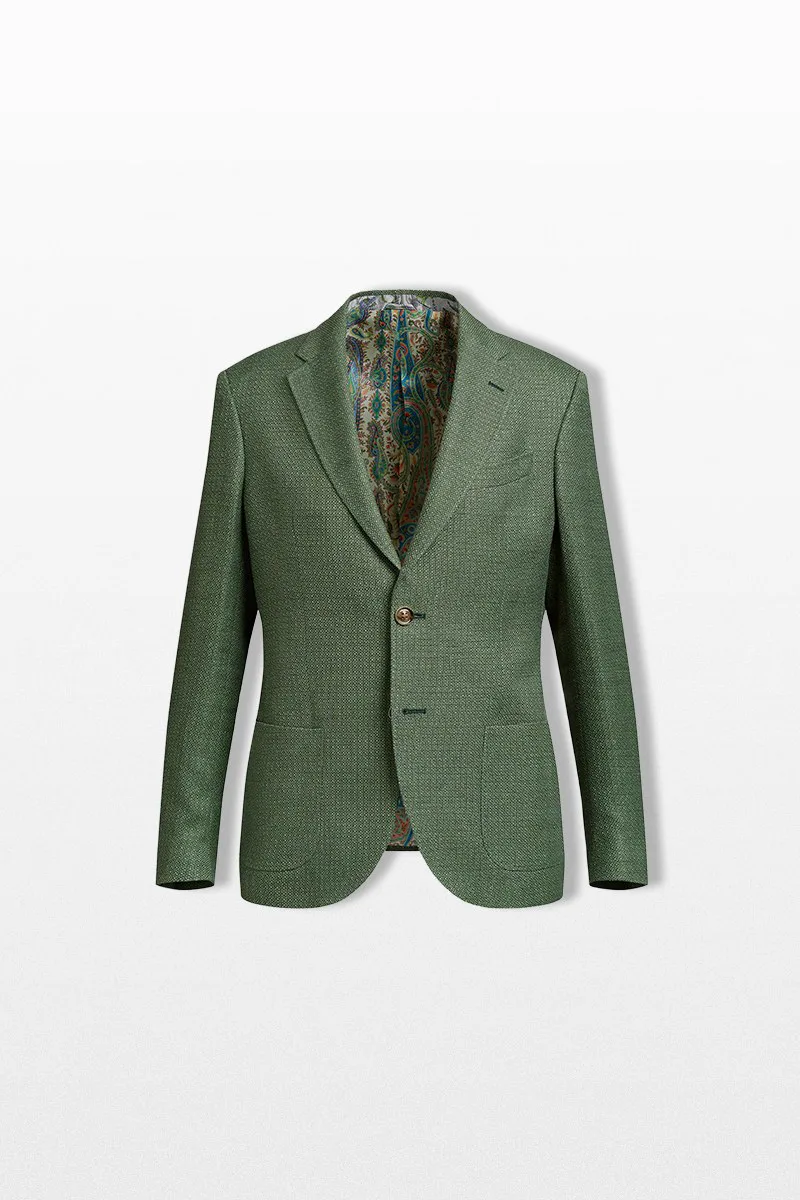 ETRO Ανδρικό Πράσινο Single Breasted Blazer