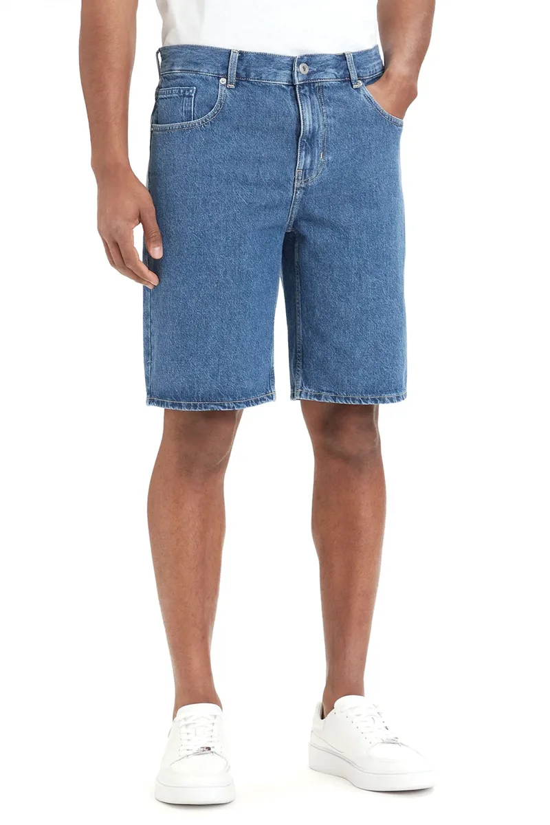 KARL LAGERFELD JEANS ΒΕΡΜΟΥΔΑ JEANS REGULAR DENIM SHORT ΜΠΛΕ