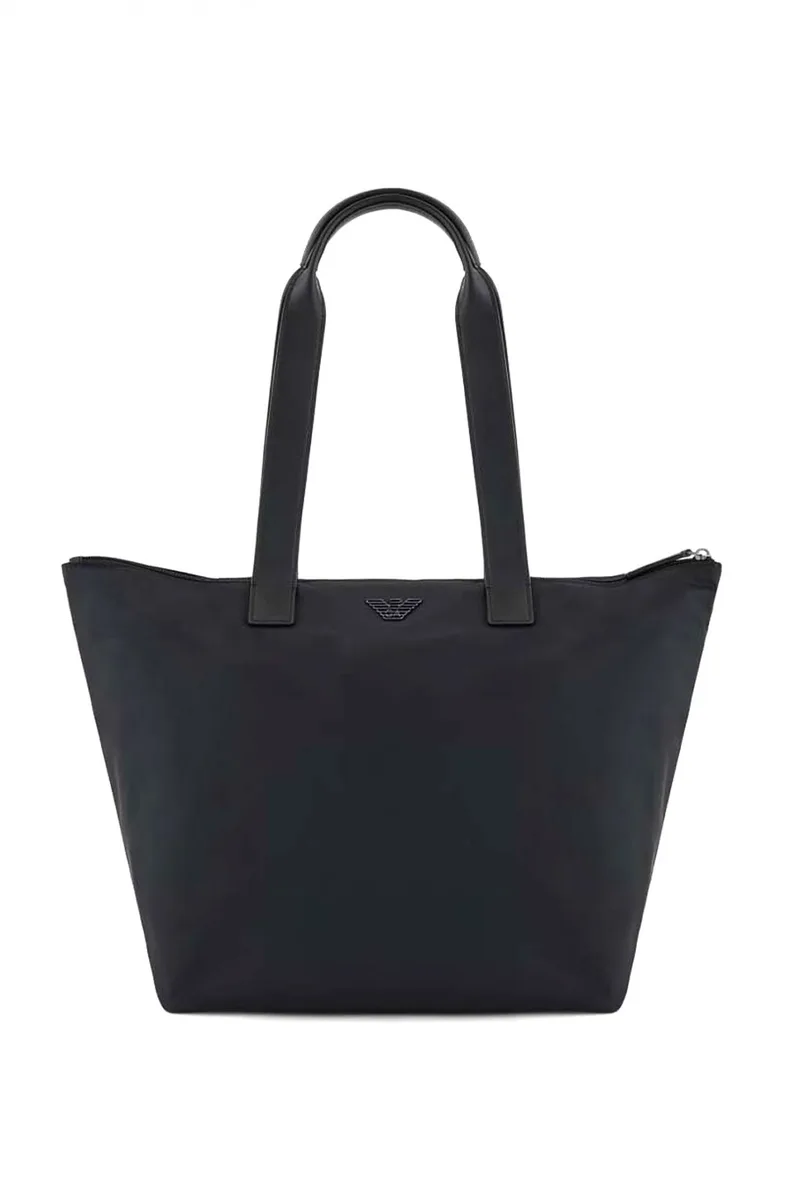 EMPORIO ARMANI ΤΣΑΝΤΑ LOGO ΜΑΥΡΟ