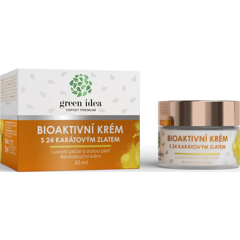 Green Idea Bioaktivní krém s 24 karátovým zlatem πολυτελής περιποίηση για ώριμη επιδερμίδα προσώπου 50 ml